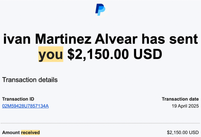 Payment Proof 3